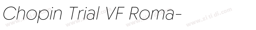 Chopin Trial VF Roma字体转换